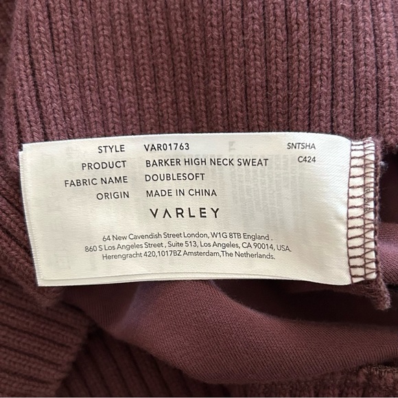 Varley Women’s DoubleSoft Barker High Neck Sweater with Knitted Cuffs/Hem, XXS - Picture 7 of 9